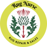 Rug Nurse logo - antinque persian and oriental rug repairs and sales